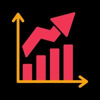 Growth Chart Icon Design vector
