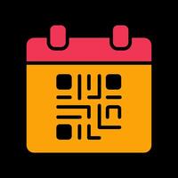 QR Code Calendar Icon Design vector