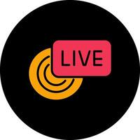 Live Broadcast Icon Design vector