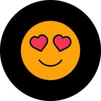 Smiling Face with Hearts Icon Design vector