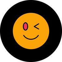 Winking Face Icon Design vector