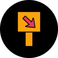 Diagonal Down Right Arrow Icon Design vector
