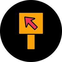 Diagonal Up Left Arrow Icon Design vector