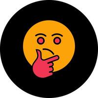 Thinking Face Icon Design vector