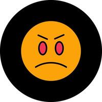 Angry Face Icon Design vector