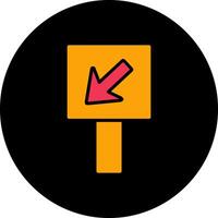 Diagonal Down Left Arrow Icon Design vector