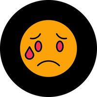 Crying Face Icon Design vector