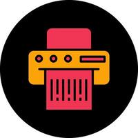 Barcode Printing Icon Design vector