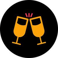 Wine Cheers Icon Design vector