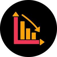 Chart Down Icon Design vector