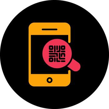 qr código autenticación icono diseño vector