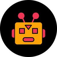 Robot Face Icon Design vector