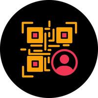 QR Code Contact Icon Design vector