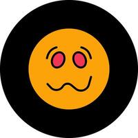 Woozy Face Icon Design vector