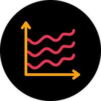 Spline Chart Icon Design vector