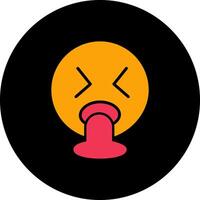 Face Vomiting Icon Design vector