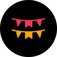 Bunting Flags Icon Design vector