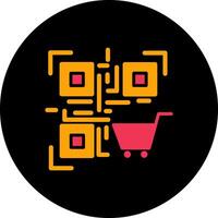 QR Code Shopping Icon Design vector