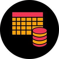 Table Data Icon Design vector