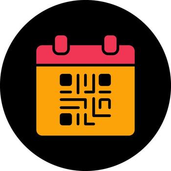 qr código calendario icono diseño vector