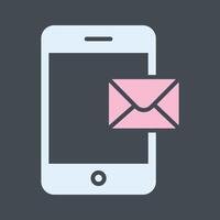 Mobile E-mail Icon Design vector