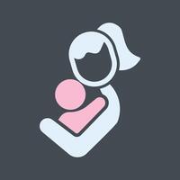 Mother and Child Icon Design vector