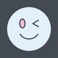 Winking Face Icon Design vector