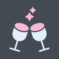 Wine Glasses Icon Design vector