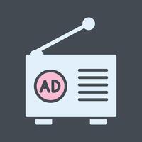 Radio Ad Icon Design vector