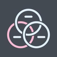 Venn Diagram Icon Design vector