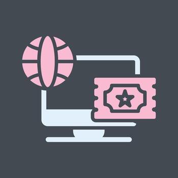 Ticket System Icon Design vector