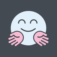 Hugging Face Icon Design vector