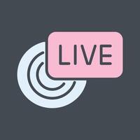 Live Broadcast Icon Design vector