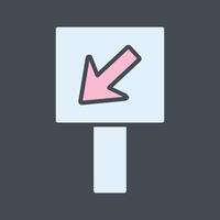 Diagonal Down Left Arrow Icon Design vector