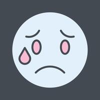 Crying Face Icon Design vector