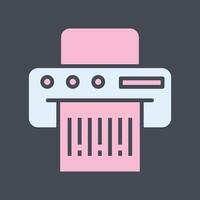 Barcode Printing Icon Design vector