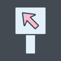 Diagonal Up Left Arrow Icon Design vector