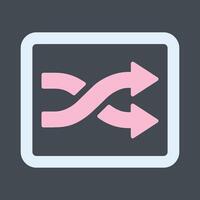 Shuffle Tracks Button Icon Design vector