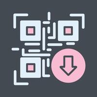 QR Code Download Icon Design vector