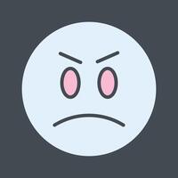 Angry Face Icon Design vector