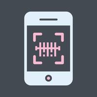 Mobile Scanning Icon Design vector