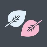 Fallen Leaf Icon Design vector