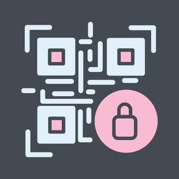 qr código cifrado icono diseño vector