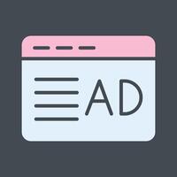 Ad Placement Icon Design vector