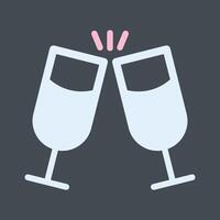 Wine Cheers Icon Design vector