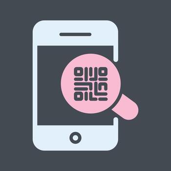 QR Code Authentication Icon Design vector