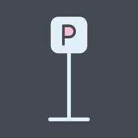 P Button Icon Design vector