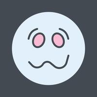 Woozy Face Icon Design vector