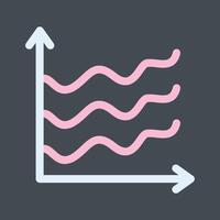 Spline Chart Icon Design vector