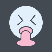 Face Vomiting Icon Design vector